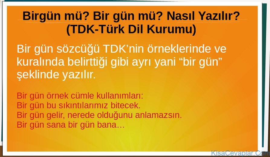 Birgün (Bir Gün) Nasıl Yazılır? TDK’ya Göre Doğru Yazılışı Bitişik Mi